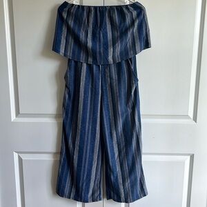 bebop Strapless Wide Leg Cropped Pant Jumper